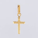 Dije Cruz Rayas Espiral 0.55gr / 2.5cm / Oro Amarillo 18K *