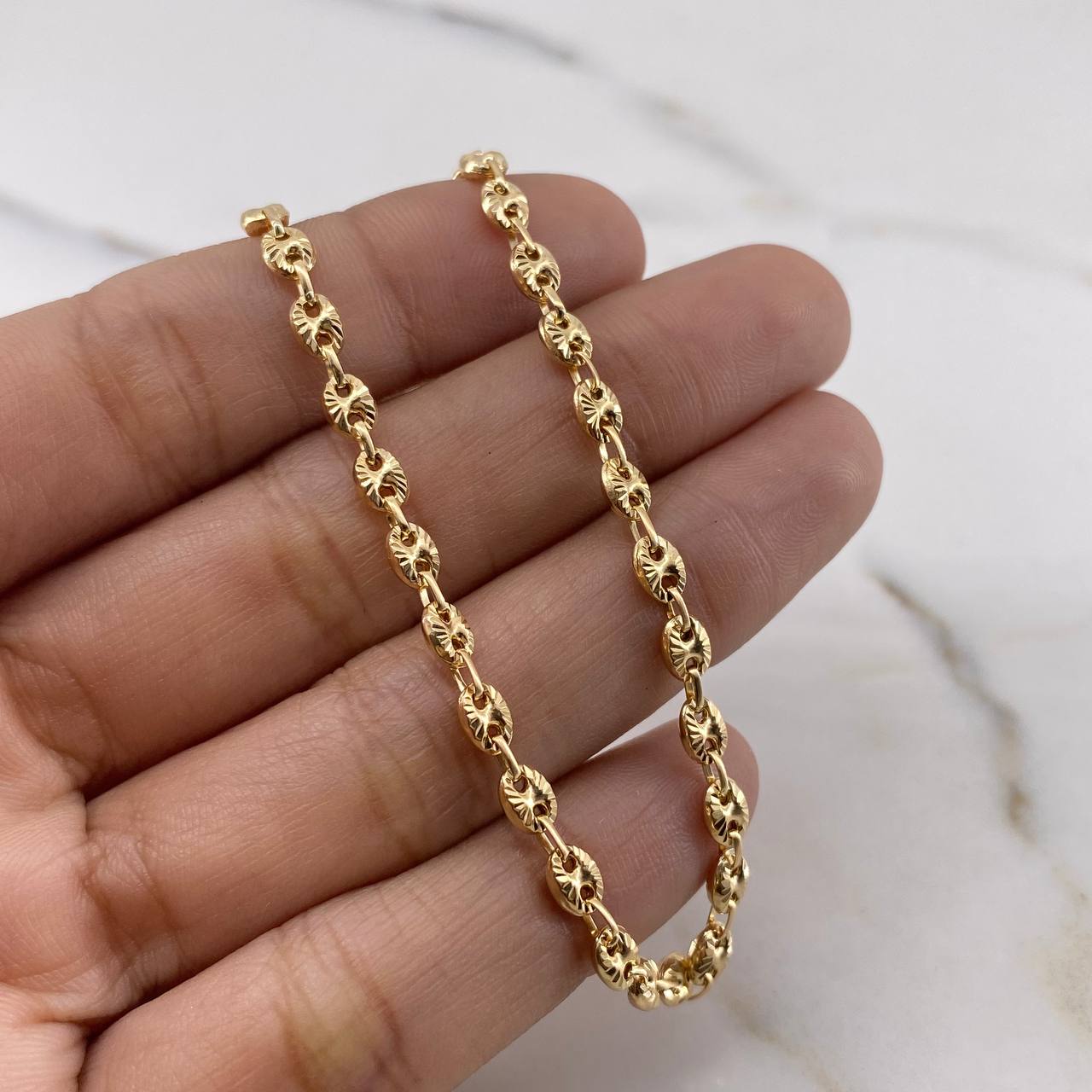 Cadena GC 11.1gr / 60cm / 4.1mm Diamantada Oro Amarillo 18K $