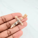 Dije Cruz Cristo Milagroso De Buga 5.6 g / 5 cm Tres Oros 18K