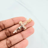 Dije Cruz Cristo Milagroso De Buga 4.2 g / 4 cm Tres Oros 18K