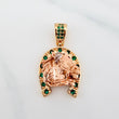 Dije Herradura Caballo 4.3 g / 2.8 cm Tres Oros 18K