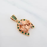 Dije Herradura Caballo 4.3 g / 2.8 cm Tres Oros 18K