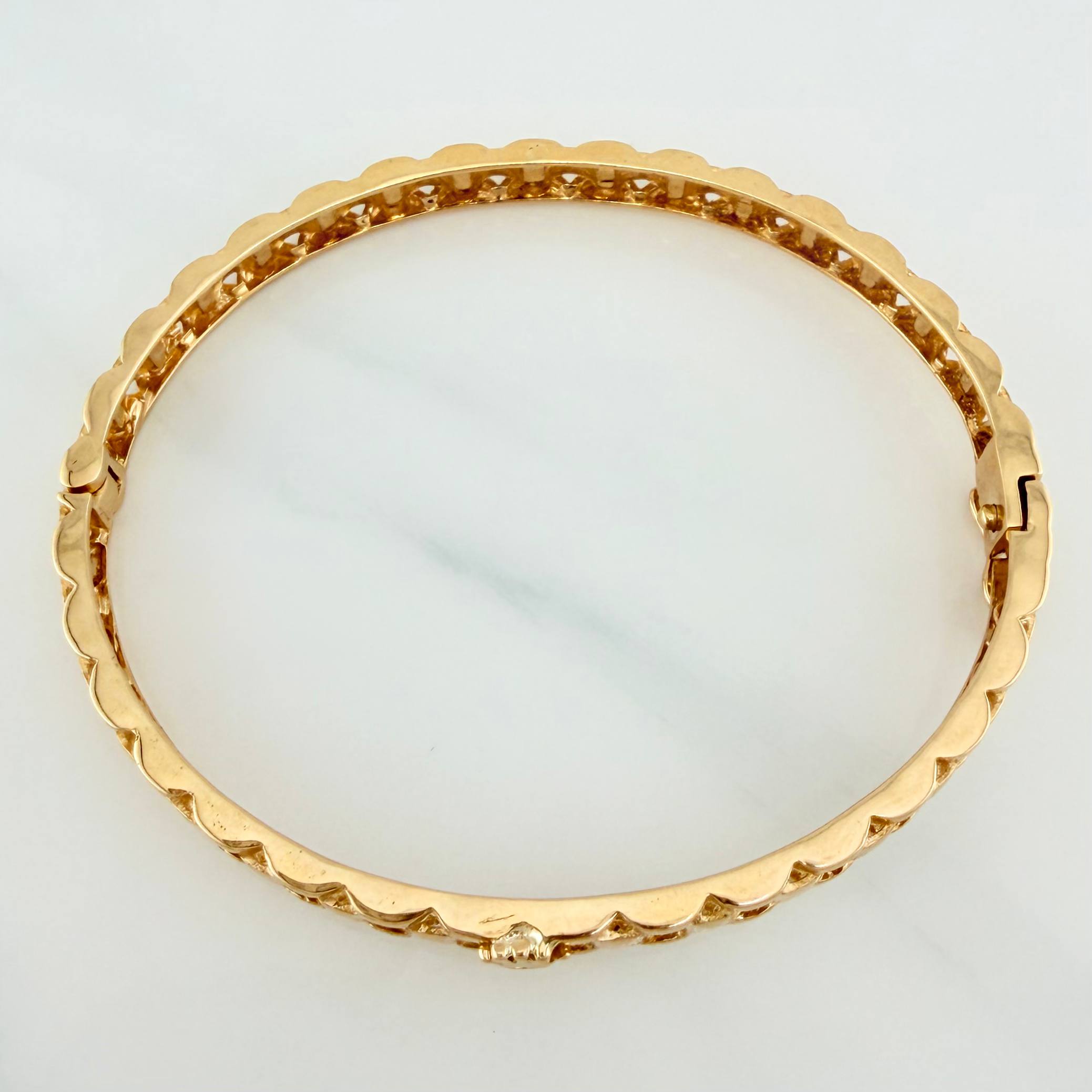 Pulso Aro Correa Corona 17.3 g / 19 cm / 5.6 mm Oro Amarillo 18K