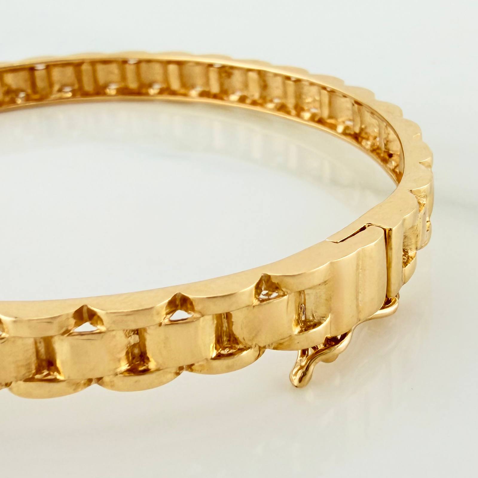 Pulso Aro Correa Corona 17.3 g / 19 cm / 5.6 mm Oro Amarillo 18K