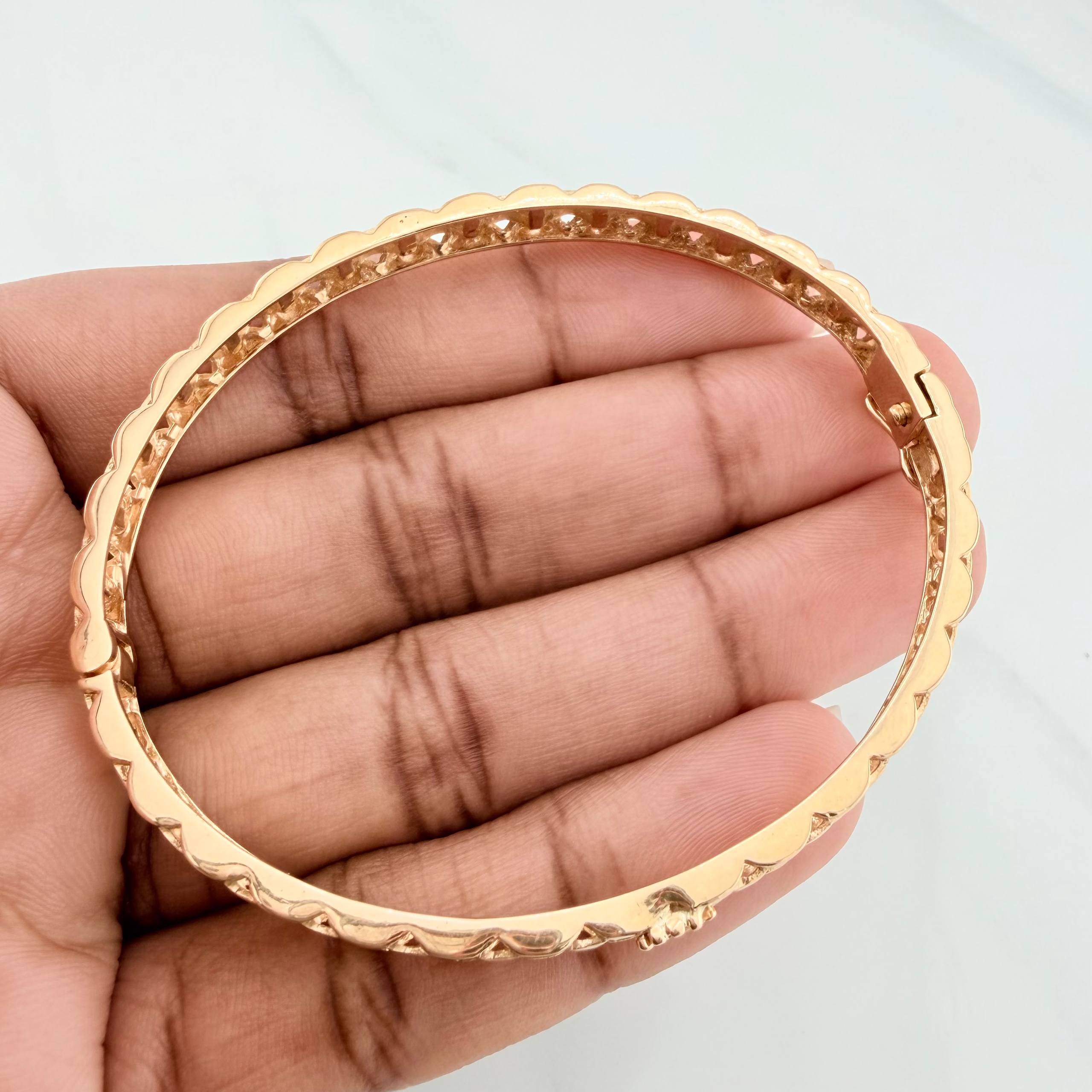 Pulso Aro Correa Corona 17.2 g / 19 cm / 5.6 mm Oro Amarillo 18K