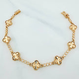 Pulso Tennis Trebol 10.3 g / 19 cm / 2.6 mm Oro Amarillo 18K