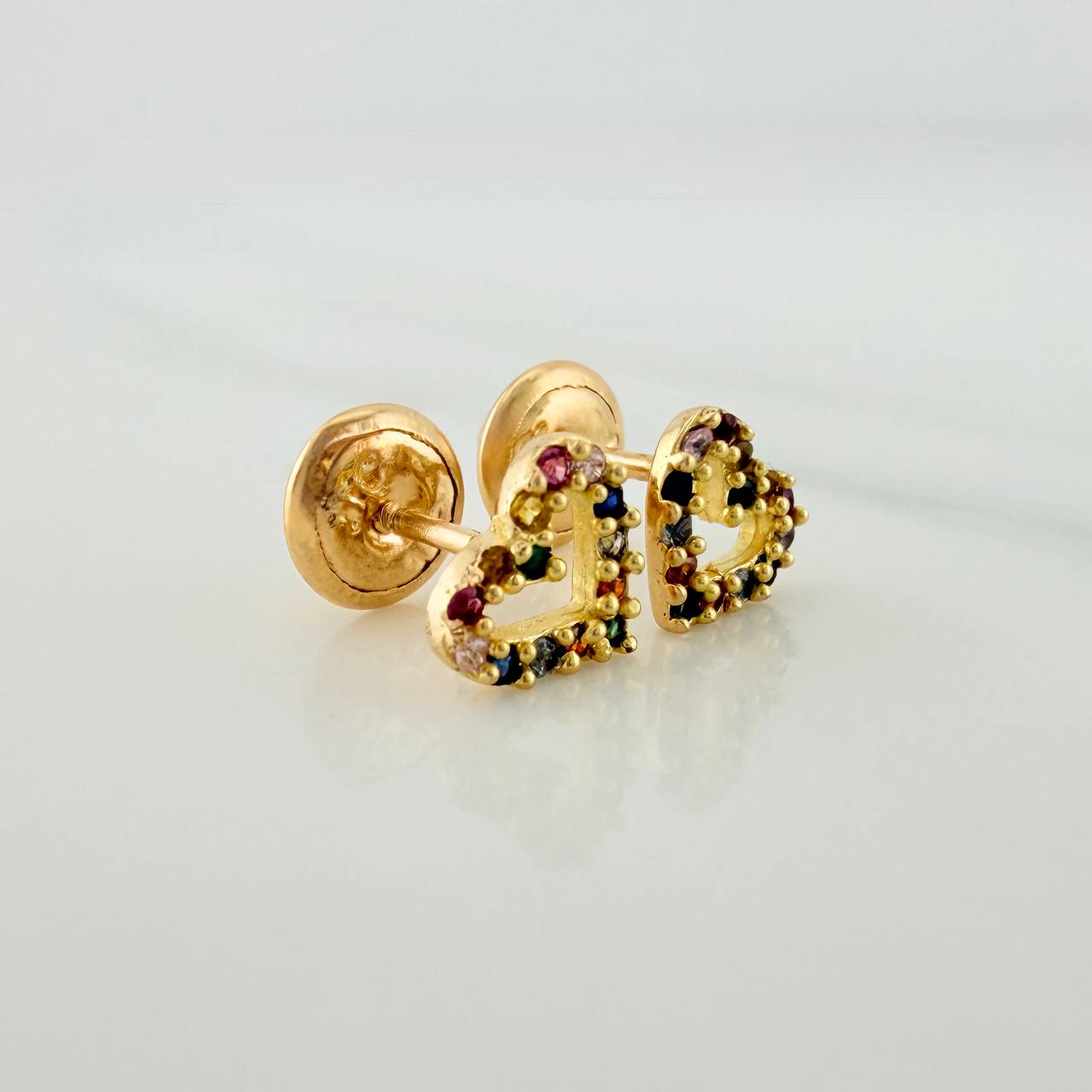 Topos Silueta Corazón 0.8gr / 6mm Oro Amarillo 18K &