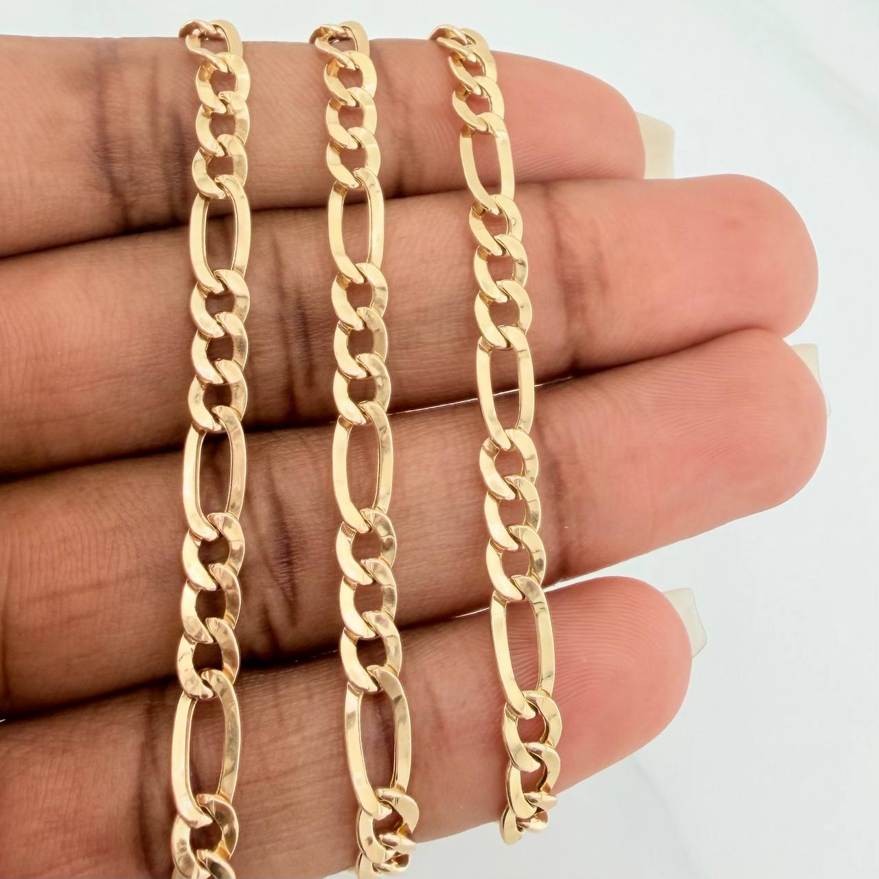 Cadena Figaro 7.8gr / 72cm / 4.4mm Oro Amarillo +1 18K %