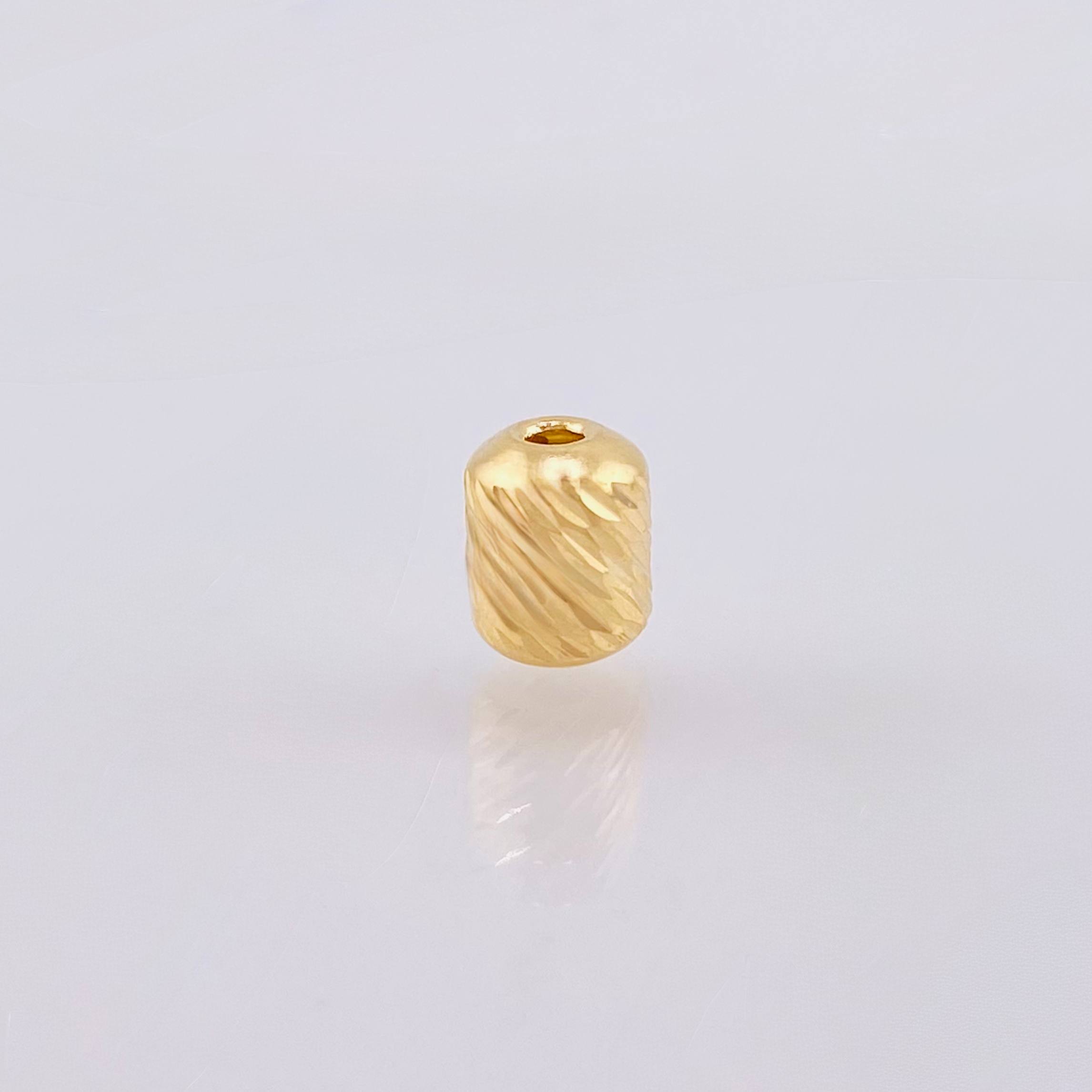 Herraje Cilindro 0.3gr / 8mm Oro Amarillo 18K