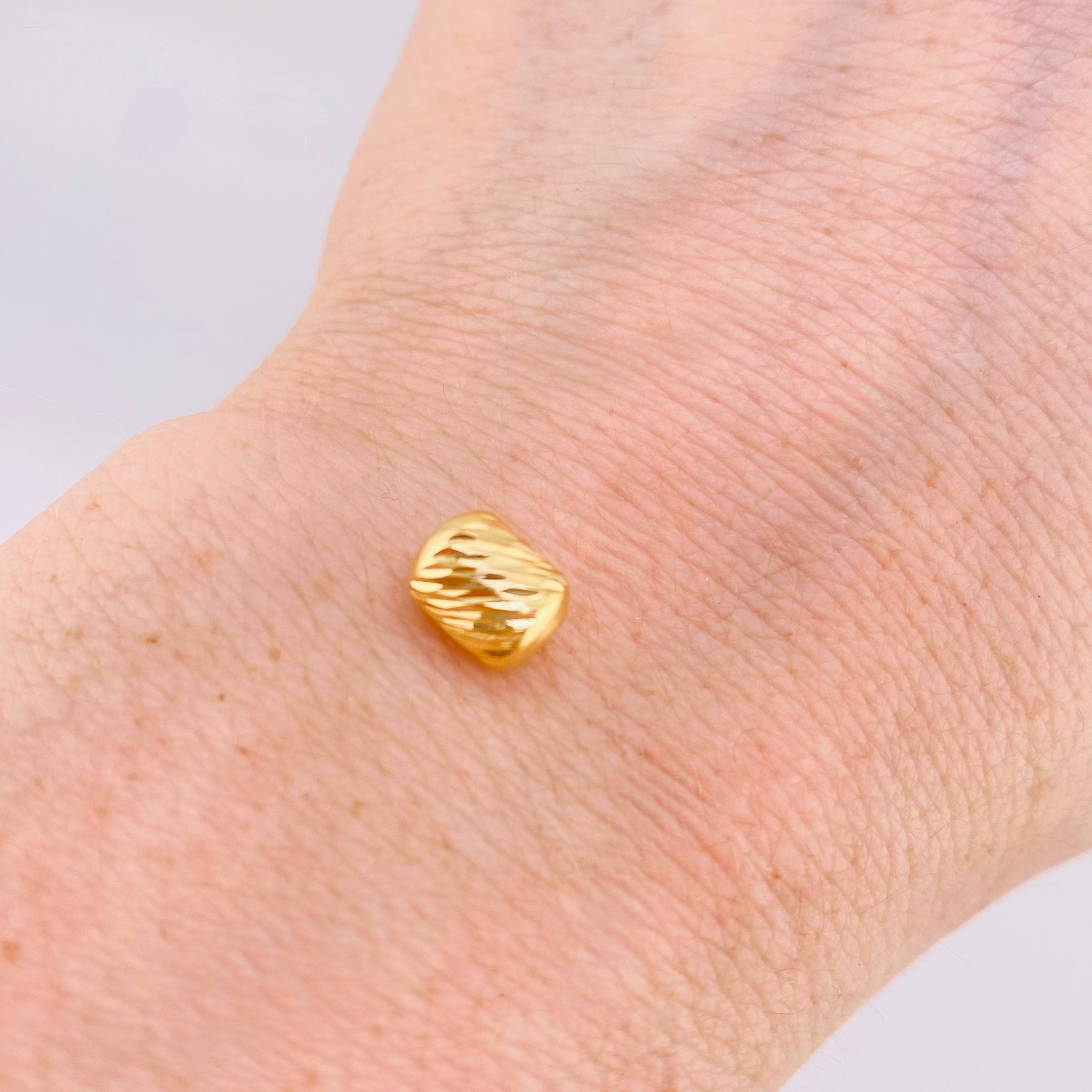 Herraje Cilindro 0.3gr / 8mm Oro Amarillo 18K