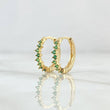 Candongas Tupidas 2.75gr / 1.5cm / Circones Verdes Oro Amarillo 18K ©