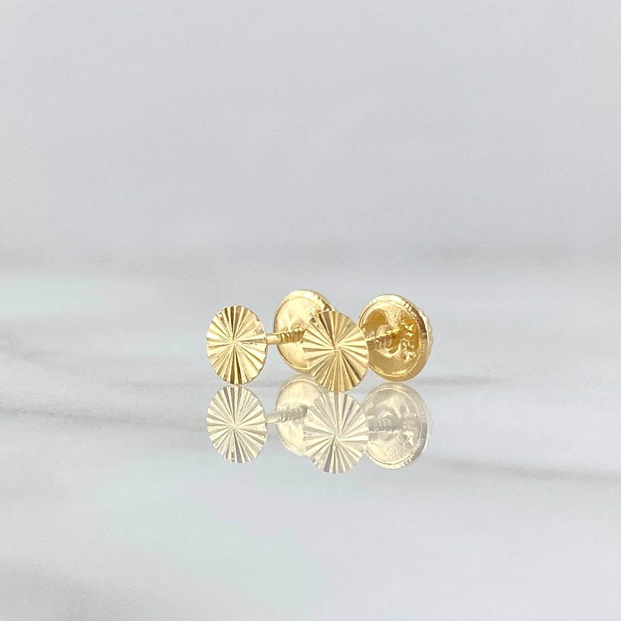 Topos Circulo 0.5gr / 5mm Diamantados Oro Amarillo 18K ©