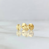 Topos Circulo 0.5gr / 5mm Diamantados Oro Amarillo 18K ©