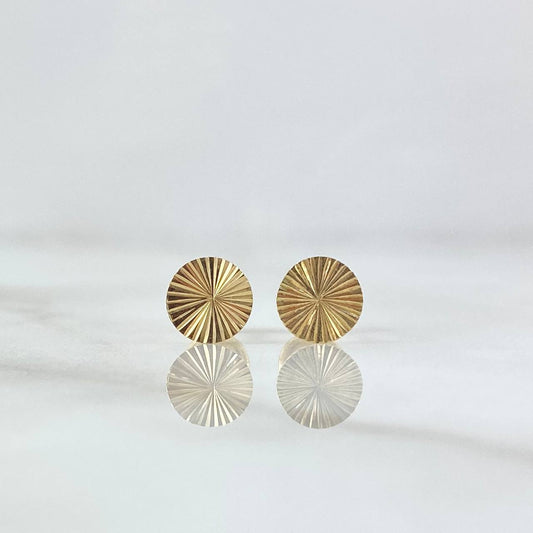 Topos Circulo 0.65gr / 7mm Diamantados Oro Amarillo 18K *