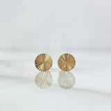 Topos Circulo 0.6gr / 7mm Diamantados Oro Amarillo 18K ©