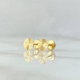 Topos Circulo 0.65gr / 7mm Diamantados Oro Amarillo 18K *