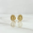 Topos Virgen Milagrosa 1.1gr / 8mm Circones Blancos Oro Amarillo 18K ©