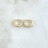 Candongas Carril 1.85gr / 1cm / Circones Lilas Oro Amarillo 18K *