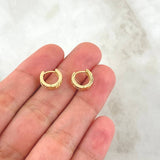 Candongas Carril 1.85gr / 1cm / Circones Lilas Oro Amarillo 18K *