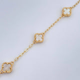Pulso Aro Seguido Trebol 3.5gr / 17.6cm-19cm / Oro Amarillo Nac.Esp. 18K &