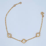 Pulso Aro Seguido Trebol 3.5gr / 17.6cm-19cm / Oro Amarillo Nac.Esp. 18K &