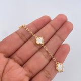 Pulso Aro Seguido Trebol 3.5gr / 17.6cm-19cm / Oro Amarillo Nac.Esp. 18K &