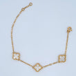 Pulso Aro Seguido Trebol 4.5gr / 17.5cm-18.8cm / Oro Amarillo Nac.Esp. 18K &