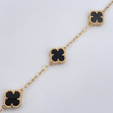 Pulso Aro Seguido Trebol 4.25gr / 17cm-18.8cm / Oro Amarillo Nac.Esp. 18K &