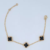 Pulso Aro Seguido Trebol 4.35gr / 17cm-19.3cm / Oro Amarillo Nac.Esp. 18K &