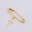 Herraje Gancho Nodriza Cruz 0.8g / 2.4cm Oro Amarillo 18K
