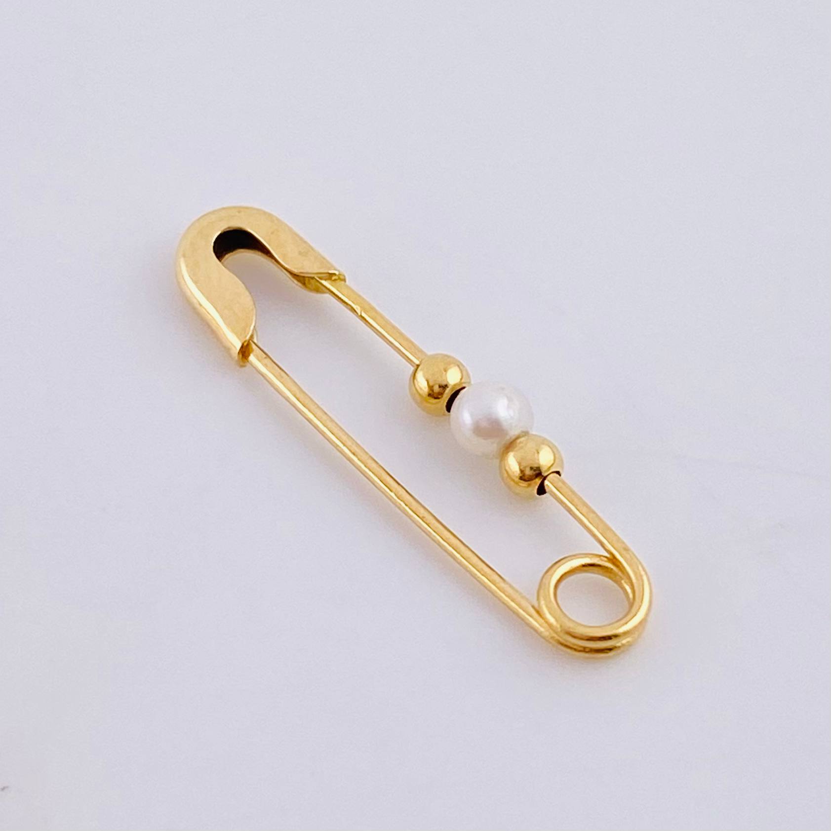 Herraje Gancho Nodriza Liso 0.75g / 2.7cm Oro Amarillo 18K