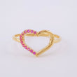 Anillo Silueta Corazón 1.35g / T7 Oro Amarillo 18K