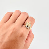 Anillo Tortuga 3.9g / T7 Dos Oros Amarillo Blanco 18K