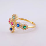 Anillo Cruz Tupida 2.2g / T7 3/4 Oro Amarillo 18K