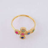 Anillo Cruz Tupida 2.2g / T7 3/4 Oro Amarillo 18K