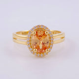 Anillo Ovalo Tupido 3.35g / T7 1/2 Oro Amarillo 18K