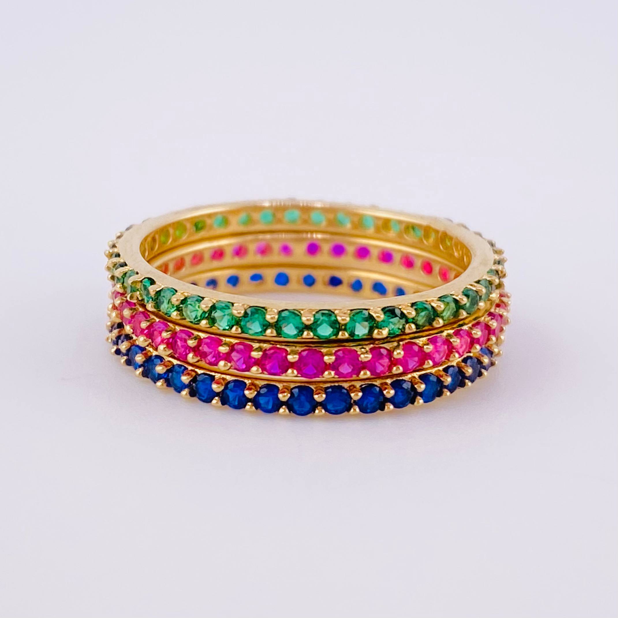 Anillo Triple Churumbela 4.5g / T6 3/4 Oro Amarillo 18K