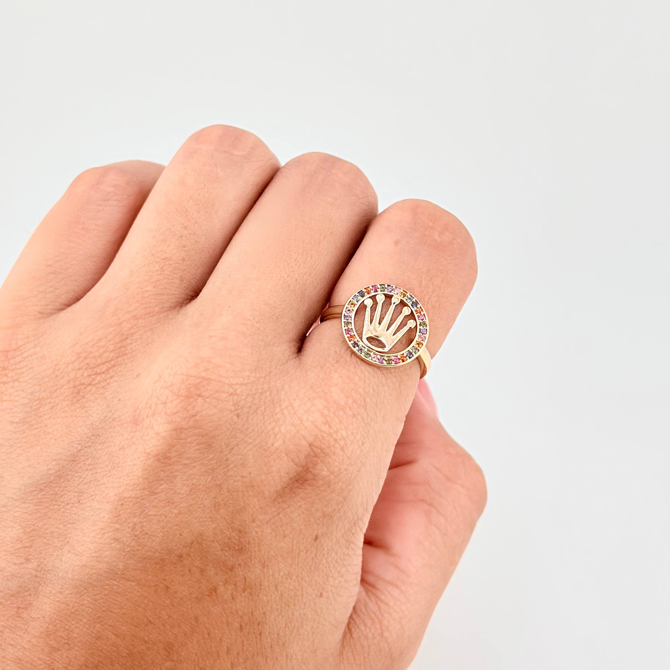 Anillo Aro Corona 2.25g / T6 1/4 Oro Amarillo 18K