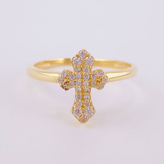Anillo Cruz 2.35g / T7 1/2 Oro Amarillo 18K