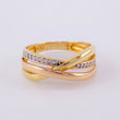 Anillo Triple Enlace 4.35g / T7 1/2 Tres Oros 18K