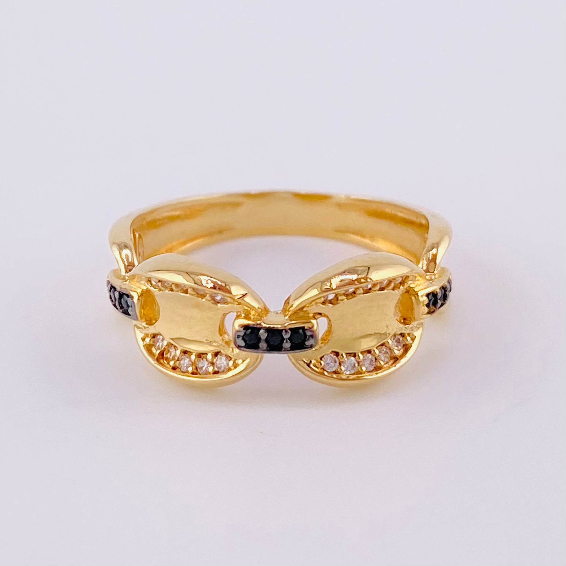 Anillo Cadena 3.6g / T7 1/4 Oro Amarillo 18K