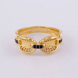 Anillo Cadena 3.6g / T7 1/4 Oro Amarillo 18K
