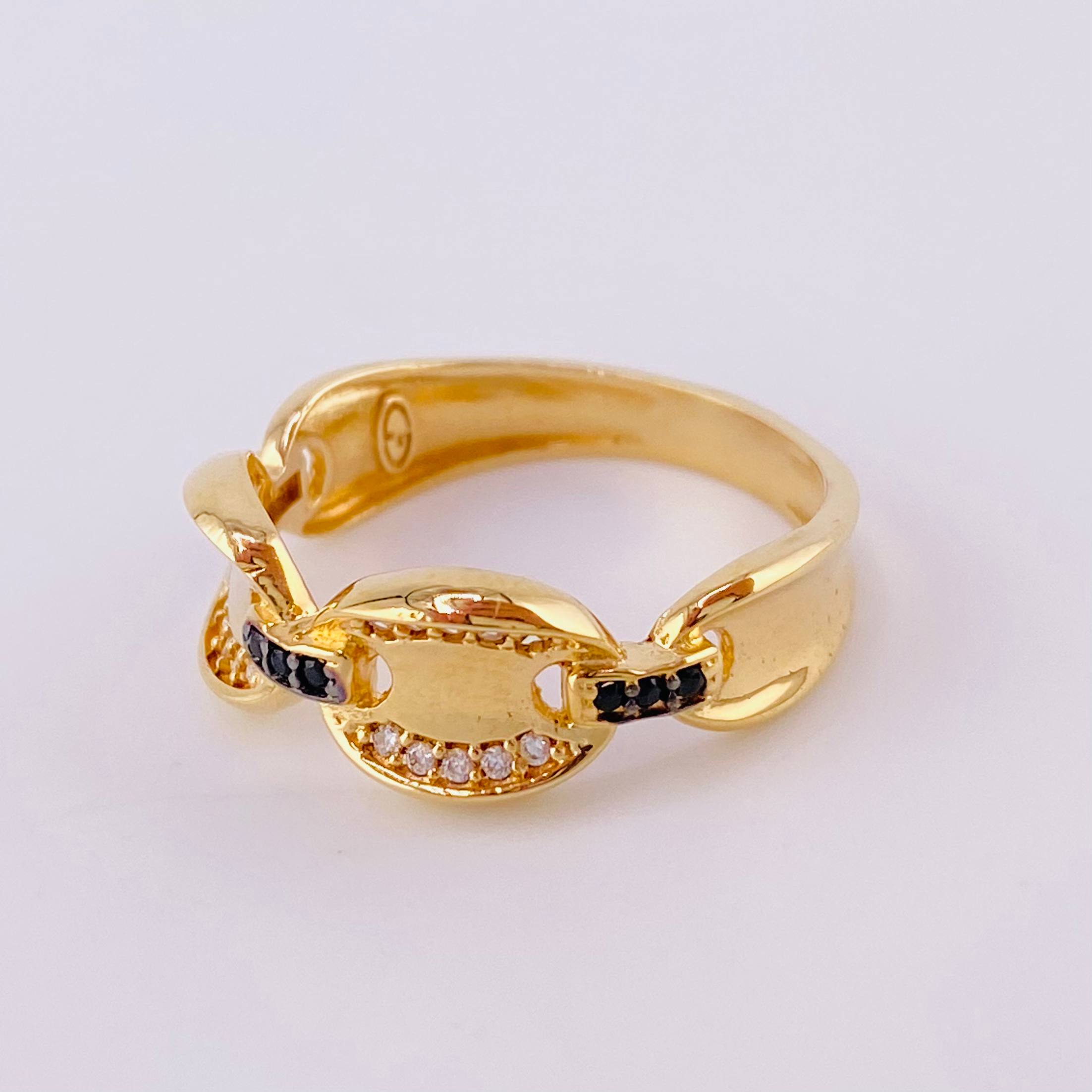 Anillo Cadena 3.6g / T7 1/4 Oro Amarillo 18K