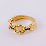 Anillo Cadena 3.6g / T7 1/4 Oro Amarillo 18K