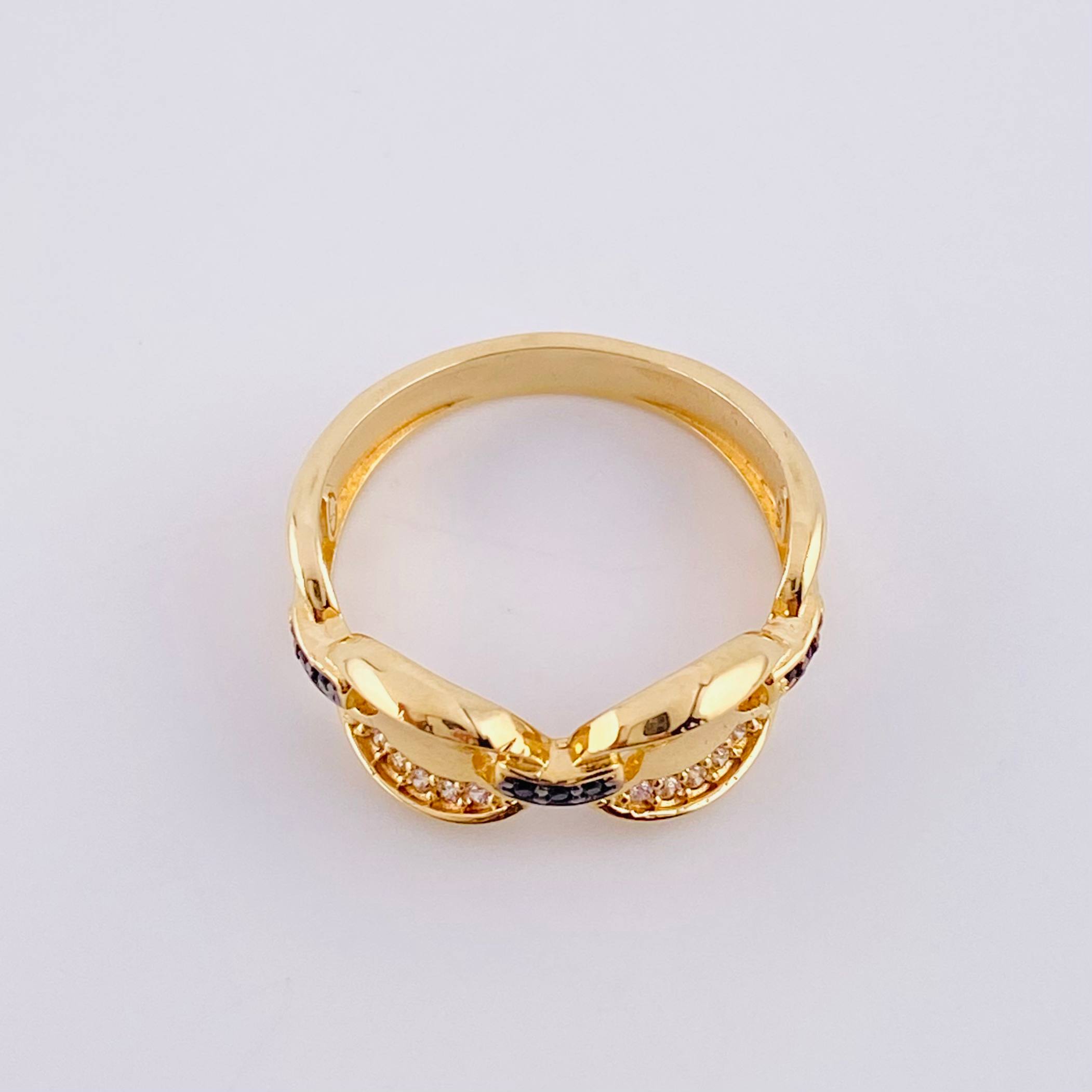 Anillo Cadena 3.6g / T7 1/4 Oro Amarillo 18K