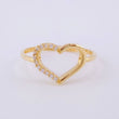 Anillo Silueta Corazón 1.45g / T8 Oro Amarillo 18K