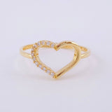 Anillo Silueta Corazón 1.45g / T8 Oro Amarillo 18K