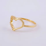 Anillo Silueta Corazón 1.45g / T8 Oro Amarillo 18K