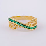 Anillo Carril Cruzado 2.8g / T6 1/4 Oro Amarillo 18K