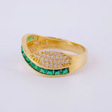 Anillo Carril Cruzado 2.8g / T6 1/4 Oro Amarillo 18K